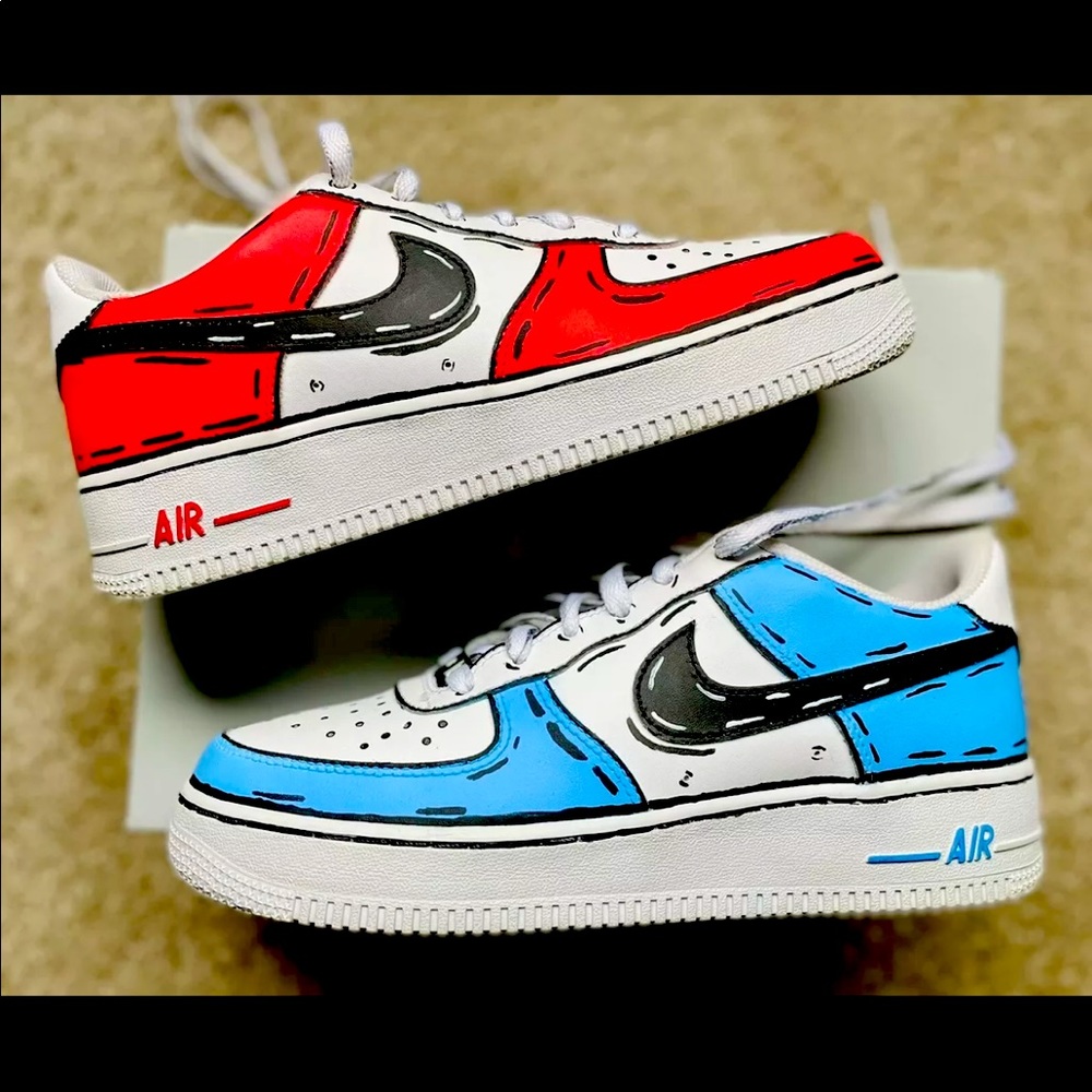 Nike Air Force 1 Custom-Painted Size 6.5 Youth